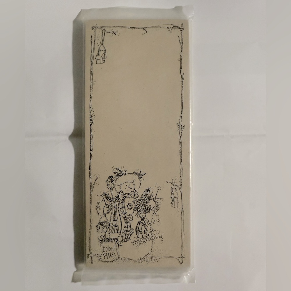 Vintage Snowman Magnetic Notepad
